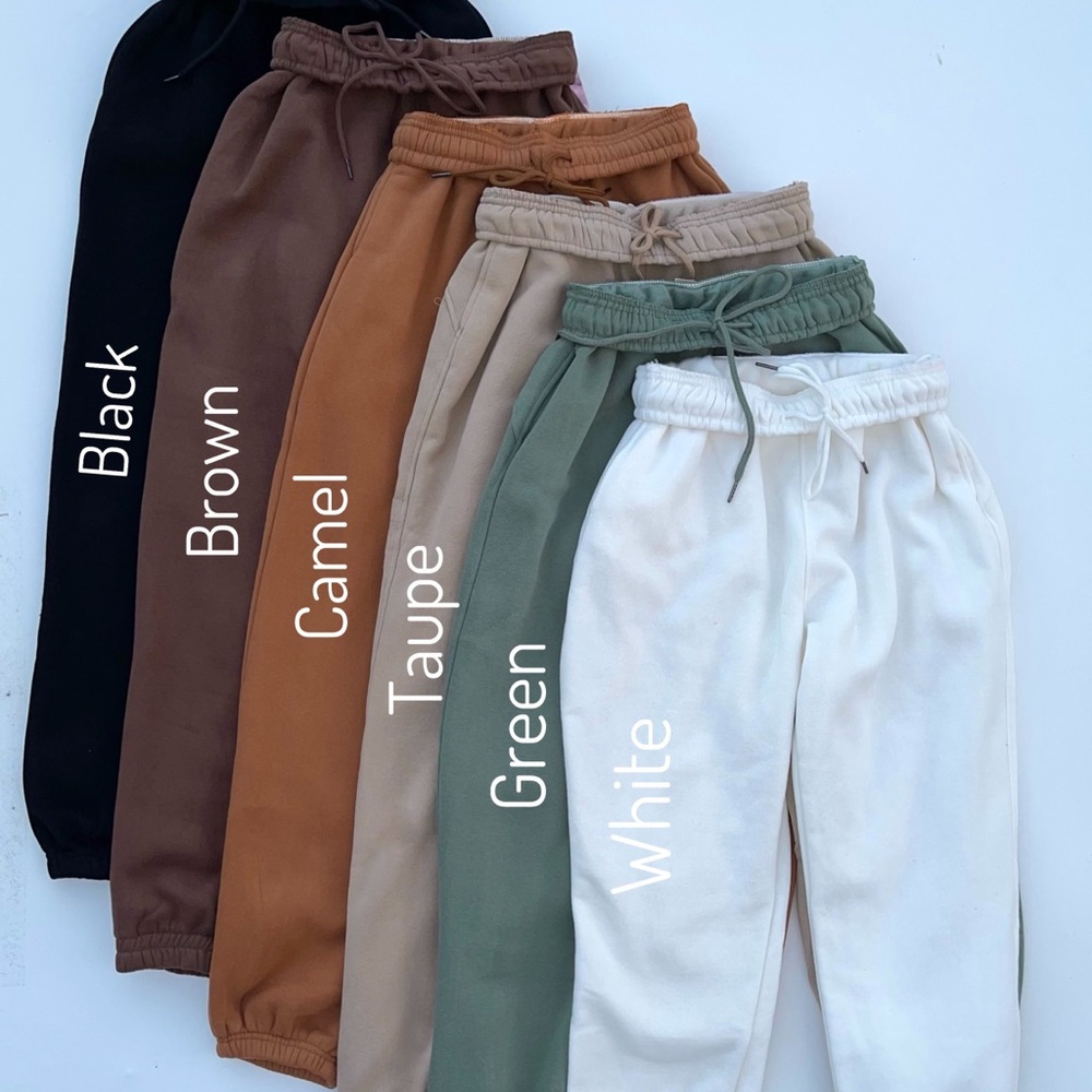NWT Fashion Fleece jogger Sweatpants OFF WHITE - XS M L XL - Picture 2 of 4